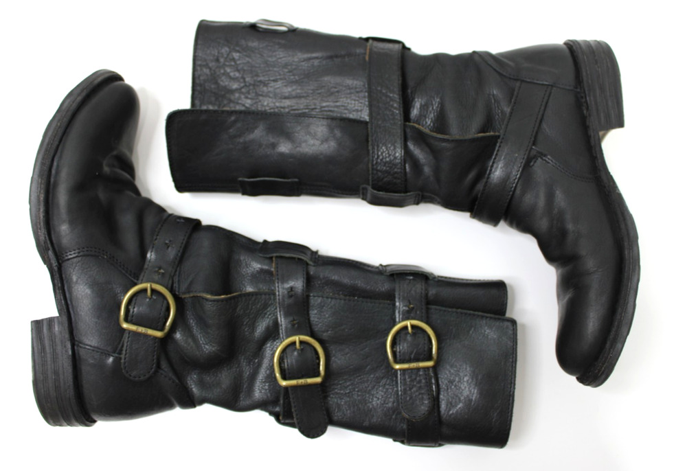FIORENTINI+BAKER Black 7040 ETERNITY Boots Moto Harness Biker Italy 36.5